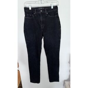 BANANA REPUBLIC Women's SLIM HIGH-RISE ANKLE PREMIUM‎ DENIM JEANS BLACK 27 X 26